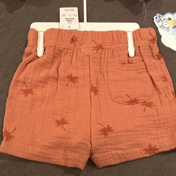 Bluey Gauze Polo Top & Shorts Set Size 12M Brown NWT - Picture 7 of 8